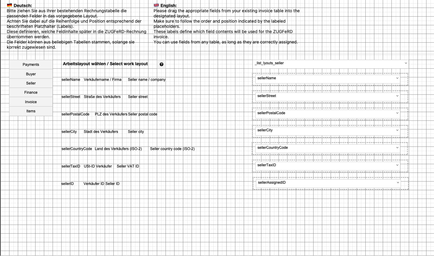 ZUGFeRD Finance Screenshot